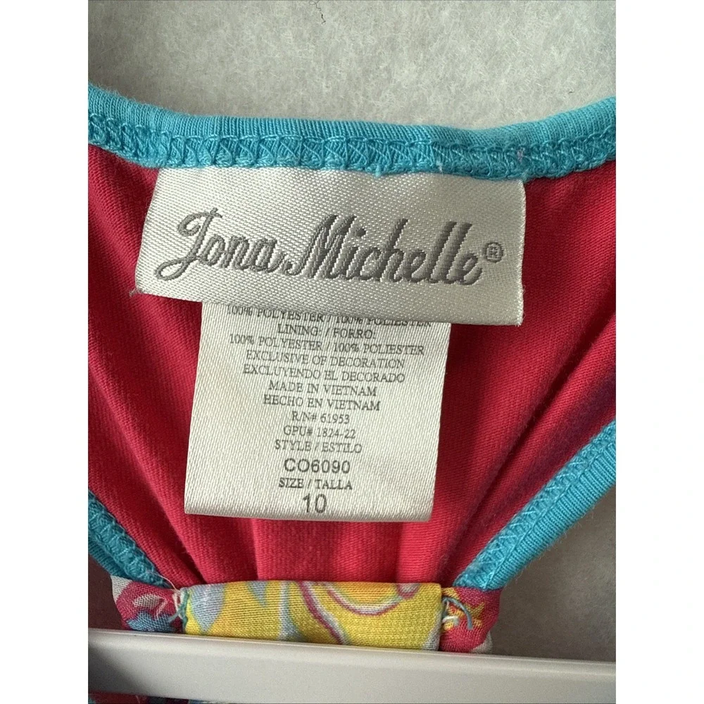 Jona Michelle Sleeveless Colorful Patchwork Dress Girls‎ 10 Cottage Boho Easter